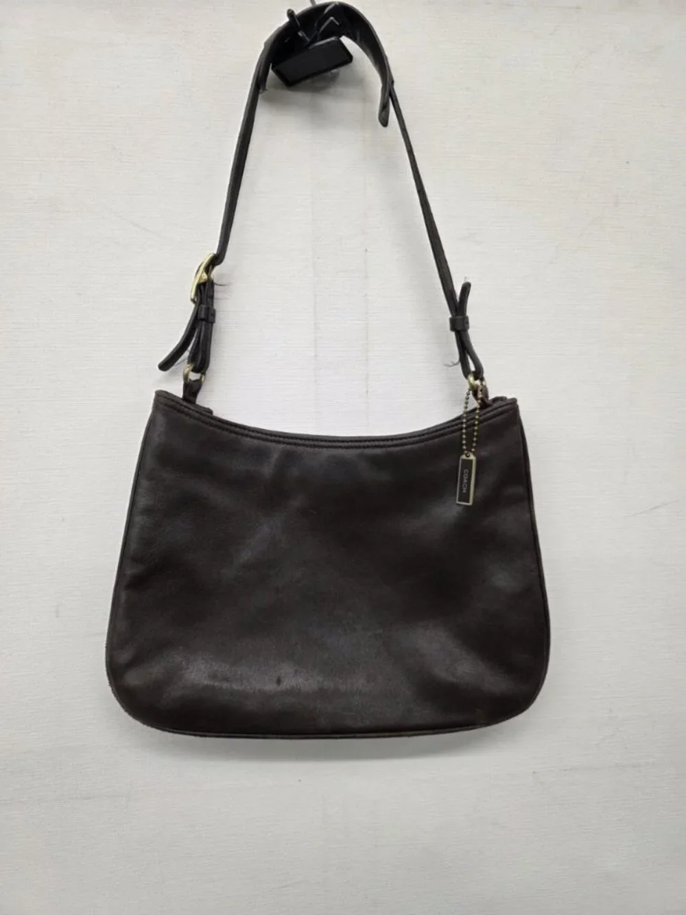 Vintage COACH Brown Leather Y2K Baguette Shoulder Bag E1K-8165